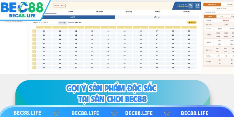 Gợi ý sản phẩm đặc sắc tại sân chơi BEC88